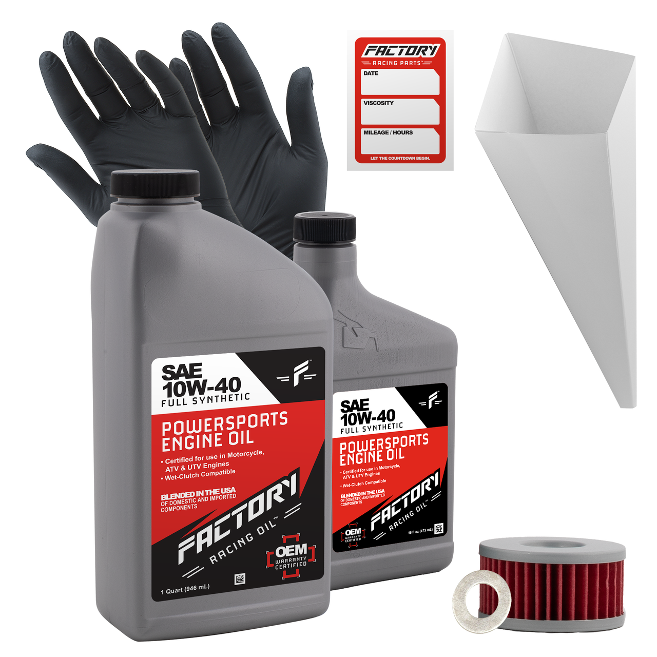 10W-40 Full Synthetic 1.5 Quart Oil Change Kit fits Suzuki DR-Z250